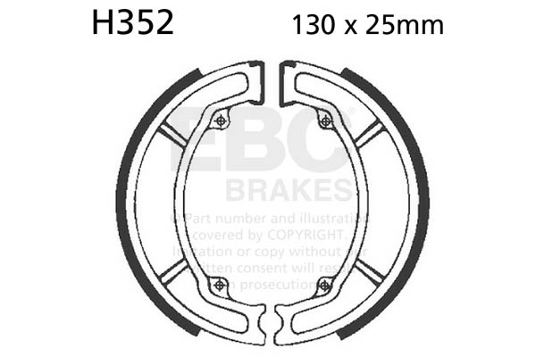 403-H352 EBC YAYLI KAMPANA SETİ HONDA SPACY Kampana Fren Balataları