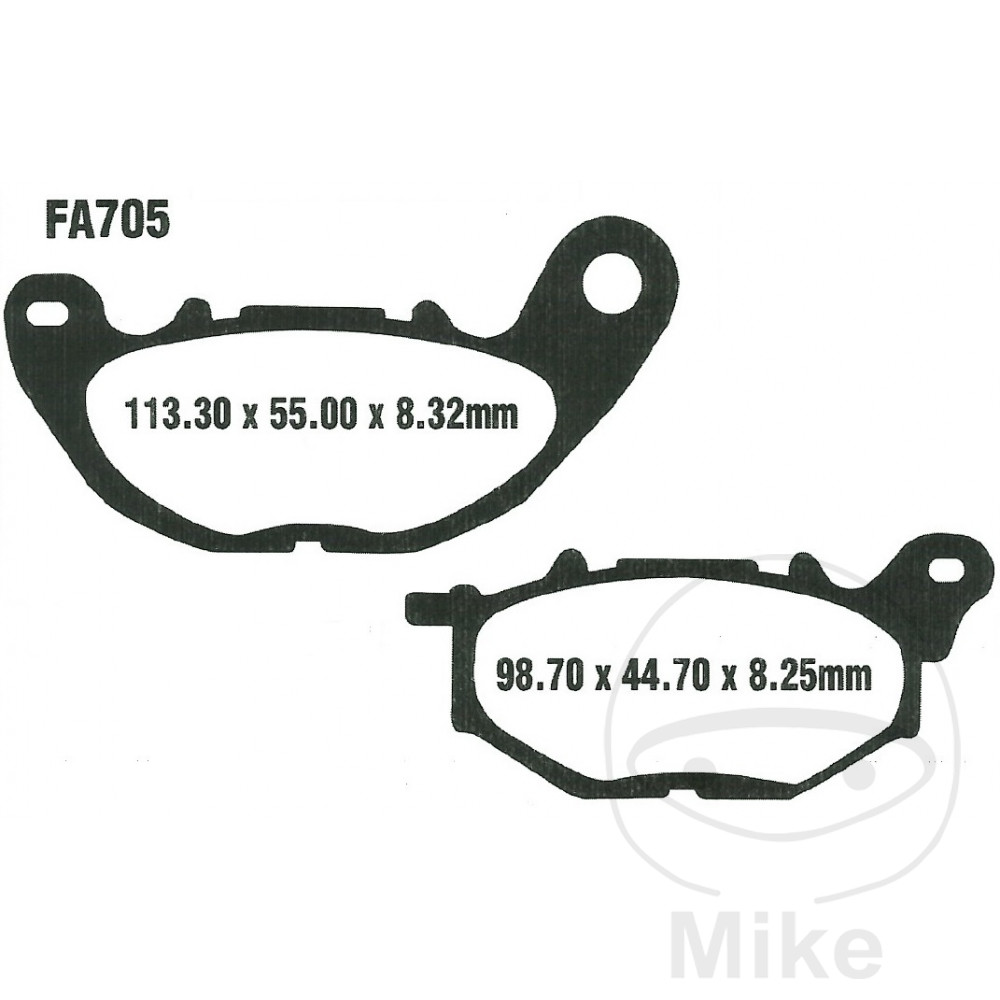 403-SFAC705 YAMAHA XMAX 125 - XMAX300 CARBON ÖN FREN BALATASI Fren Balataları