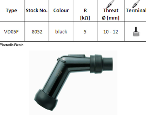 410-8052 NGK Buji Başlığı - VD05F Spark Plug Caps
